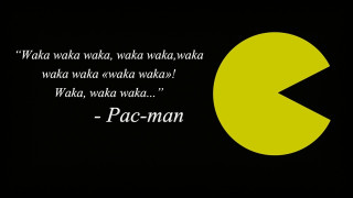 Black background yellow circle pacman - man free wallpaper