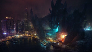 City monster structure water night 2 - chris cold free wallpaper