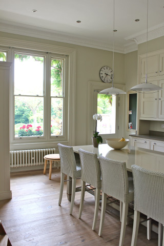 Kitchen table chairs clock window - a kitchen free wallpaper for mobile