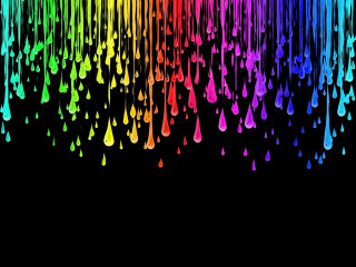 Rainbow rain droplet black background - a rainbow free wallpaper