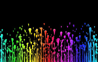 Rainbow black background white border - white border free wallpaper