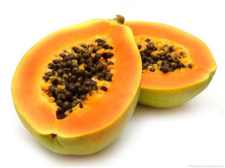 Papaya halves white background seeds - seed free wallpaper for desktop