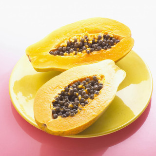 Yellow plate cut half papaya - boetius adamsz bolswert free wallpaper for tablet