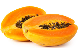Cut in half papaya seeds - seed free wallpaper
