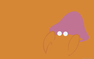 Cartoon mushroom eyes nose orange - an orange background free wallpaper