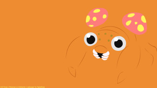 Cartoon animal big eyes pink - a pink nose free wallpaper