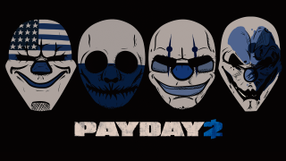 Masks payday blue white group - madhouse free wallpaper