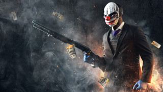 Man suit gun money smoke - ultra free wallpaper