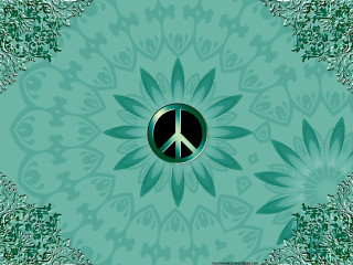 Peace sign green background flowers - a peace sign free wallpaper