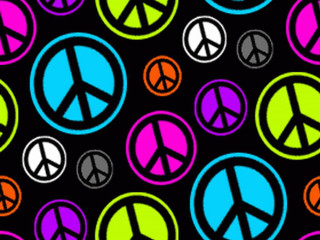 Colorful peace sign psychedelic pattern - psychedelic free wallpaper for desktop