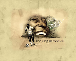 Man giant painting soccer ball - a pencil sketch free wallpaper for desktop