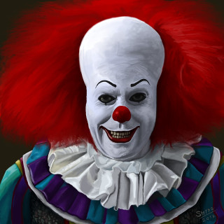 Creepy clown red hair white - red hair free wallpaper for tablet