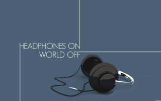 Headphones blue background world off - a pair of headphones free wallpaper