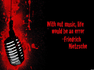 Microphone red spray paint quote - dark art free wallpaper