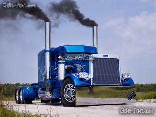 Blue truck black smoke blue - back end free wallpaper