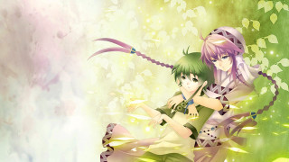 Anime characters sitting in tree - two anime character free wallpaper