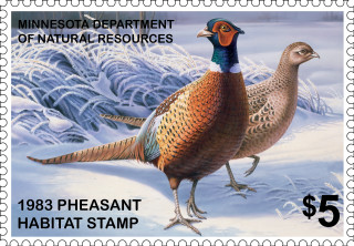 Stamp birds snowy landscape minnesota - wpa free wallpaper