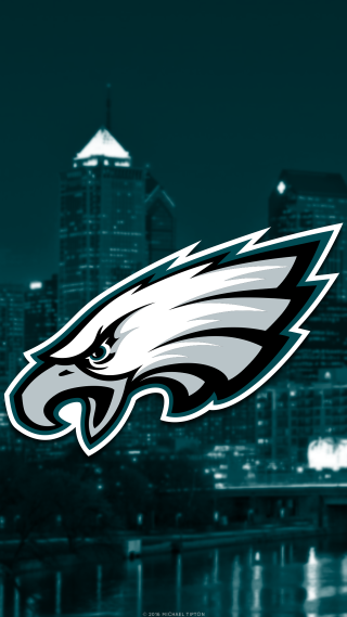 Philadelphia eagles logo city skyline - darrell riche free wallpaper for mobile