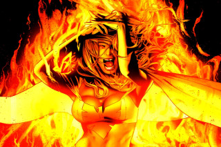 Woman bikini fire arms outstretched - alan davis free wallpaper for desktop