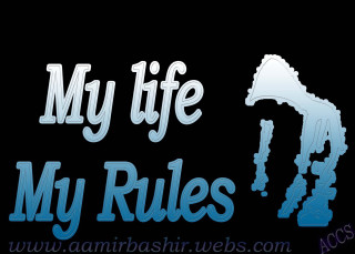 Black background blue white logo 5 - my life free wallpaper