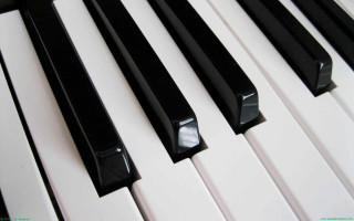 Piano keyboard closeup black white 5 - key free wallpaper