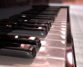 Piano closeup keys blurry background - unreal engine free wallpaper for desktop