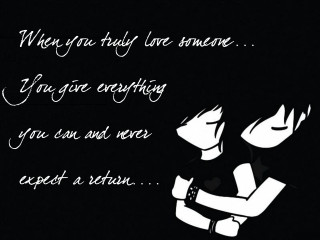 Couple hugging dark quote below - a quote below free wallpaper