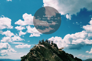 Mountain group people blue sky - a quote above free wallpaper