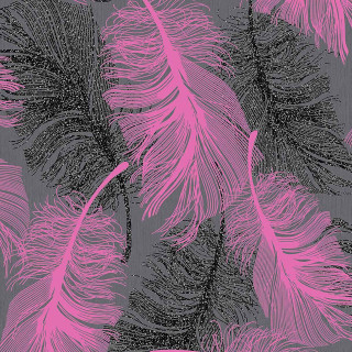 Pink black feathers gray background - a gray background free wallpaper for tablet