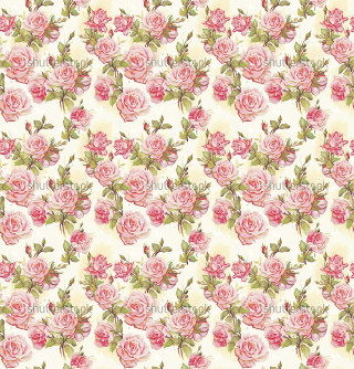 Pink rose pattern white background - green leaf and flowers free wallpaper for tablet
