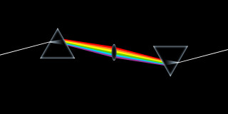 Dark side moon rainbow white 3 - a white line free wallpaper
