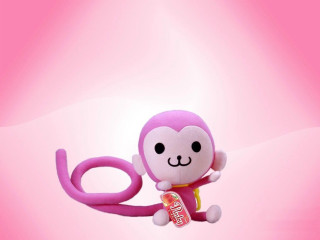Pink monkey ribbon background pink - a pink ribbon free wallpaper