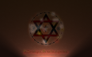 Star of david cross light - metaphysical painting free wallpaper