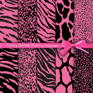 Pink black animal print ribbon - the front free wallpaper for tablet