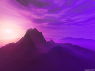 Purple sky mountain sun clouds - a purple sky free wallpaper