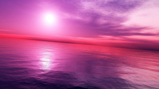 Purple pink sunset ocean boat - sunset over the ocean free wallpaper
