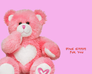 Pink teddy heart chest pink - a pink teddy bear free wallpaper