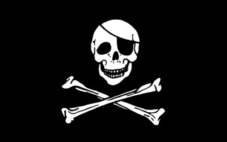 Skull crossbones black background white 4 - a skull free wallpaper