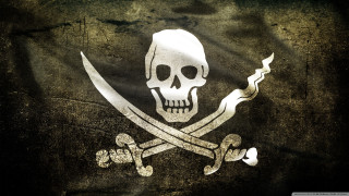 Pirate flag skull crossbones sword 2 - a skull free wallpaper