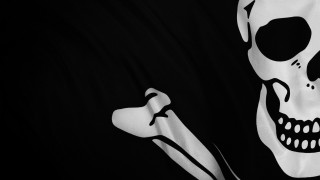 Skeleton knife black background white - its hand free wallpaper