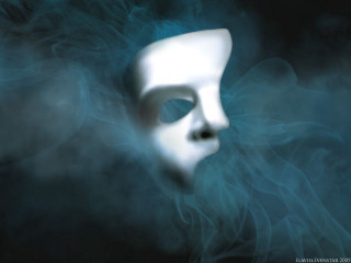 White mask smoke black background - a white mask free wallpaper
