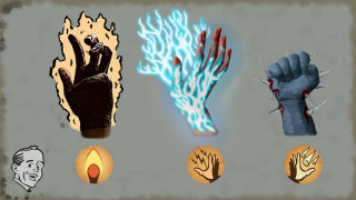 Hand flame demon drawing artwork - a flame free wallpaper for desktop