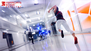 Man running hallway people background - a hallway free wallpaper