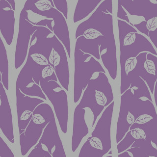 Tree leaves birds purple white - a grey background free wallpaper for tablet