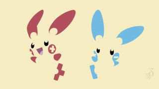 Cartoon rabbits different colors shapes - flat color free wallpaper