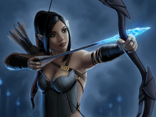 Woman bow arrow lightning bolt - a bow and arrow free wallpaper