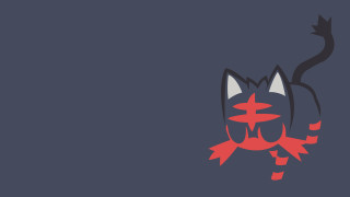 Cat red bow black background - pokemon free wallpaper for desktop