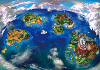 World map islands boat water - bob ross free wallpaper