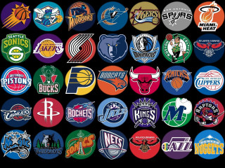 Sports logos group black background - a large group free wallpaper