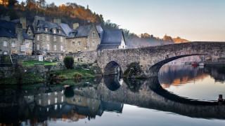 Bridge river building boat water - eric deschamps free wallpaper